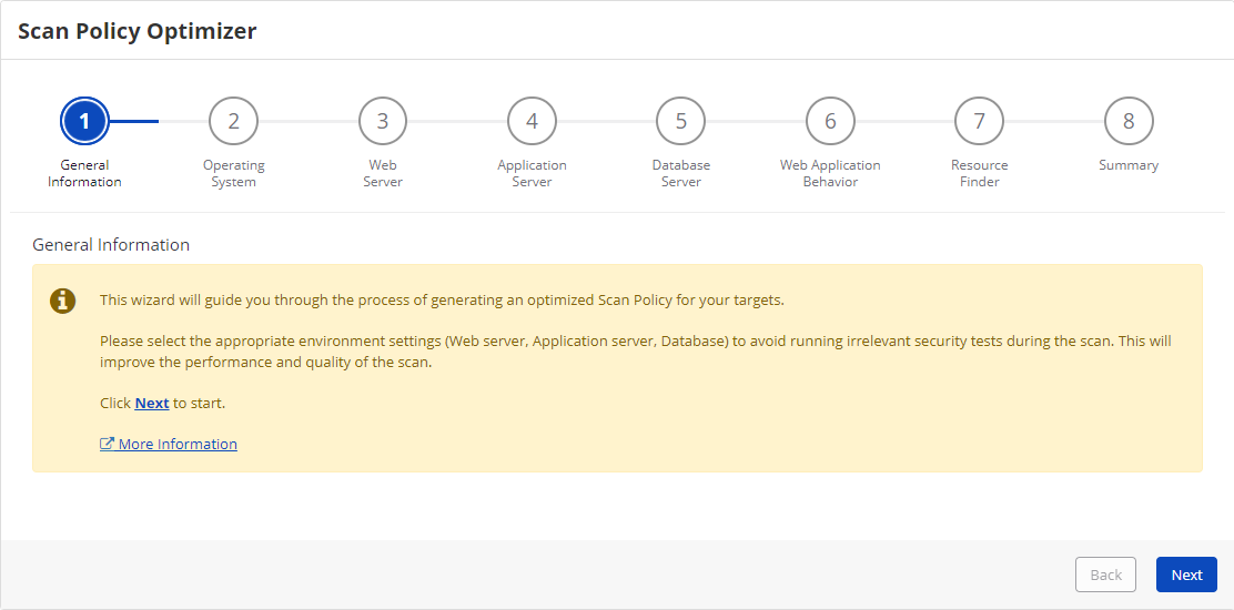 Invicti Enterprise Scan Policy Optimizer - Operating System Step